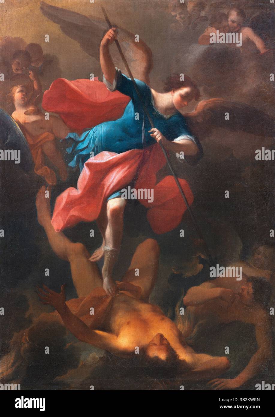 PISTOIA ITALY MARCH 16 2025 The Baroque Painting Of St Michael pistoia-italy-march-16-2025-the-baroque-painting-of-st-michael