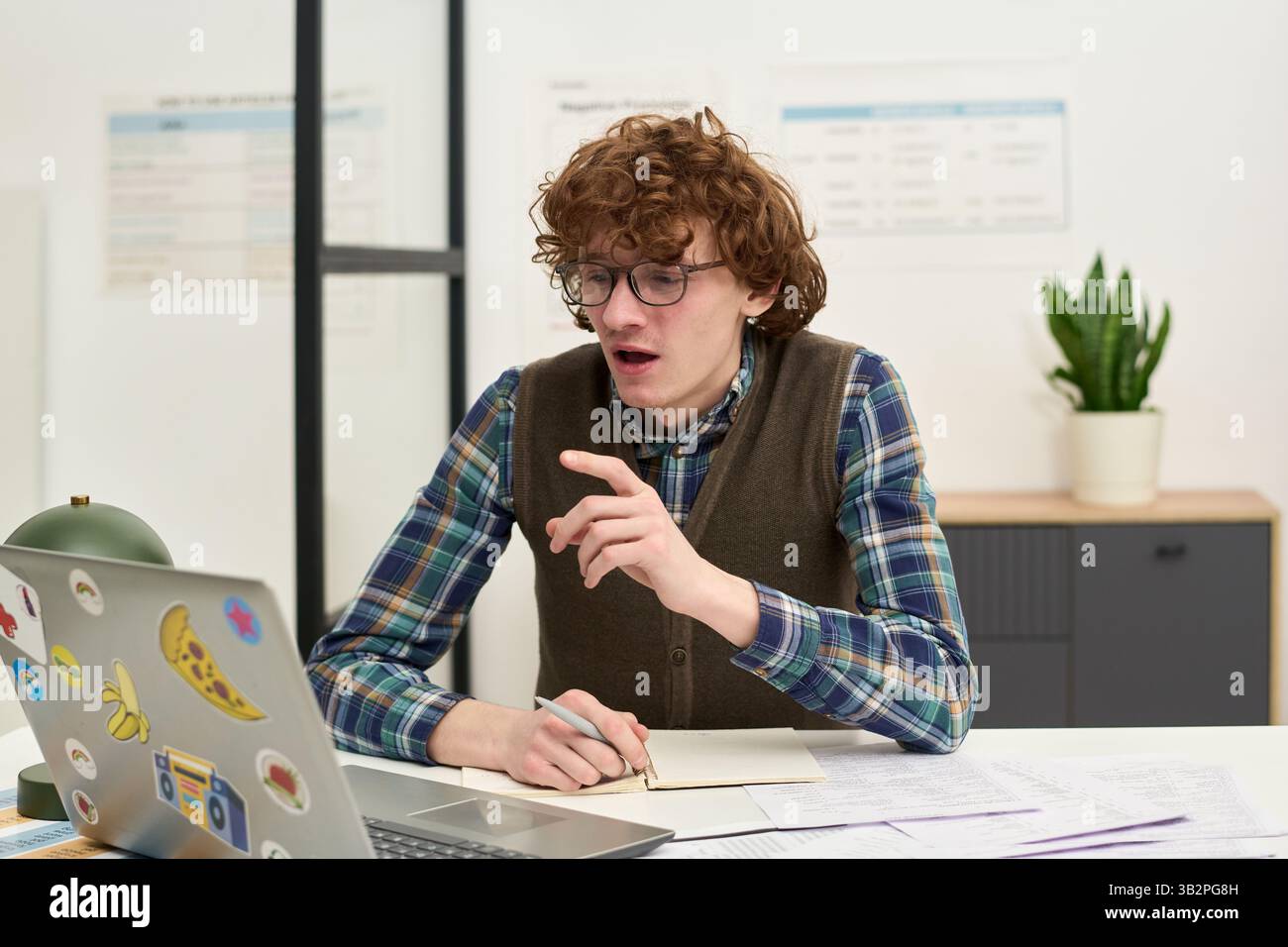 Studying Foreign Languages in Classroom Setting Stock Photo