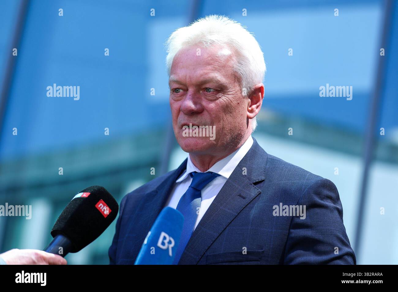 Pressekonferenz nach Sitzung des CSU-Vorstands am 28.04.2025 in der CSU Landesleitung in München Alois Rainer  Landwirtschaftsminister Deutschland  *** Press conference after the meeting of the CSU Executive Committee on 28 April 2025 at the CSU regional office in Munich Alois Rainer Minister of Agriculture Germany xMSx Stock Photo