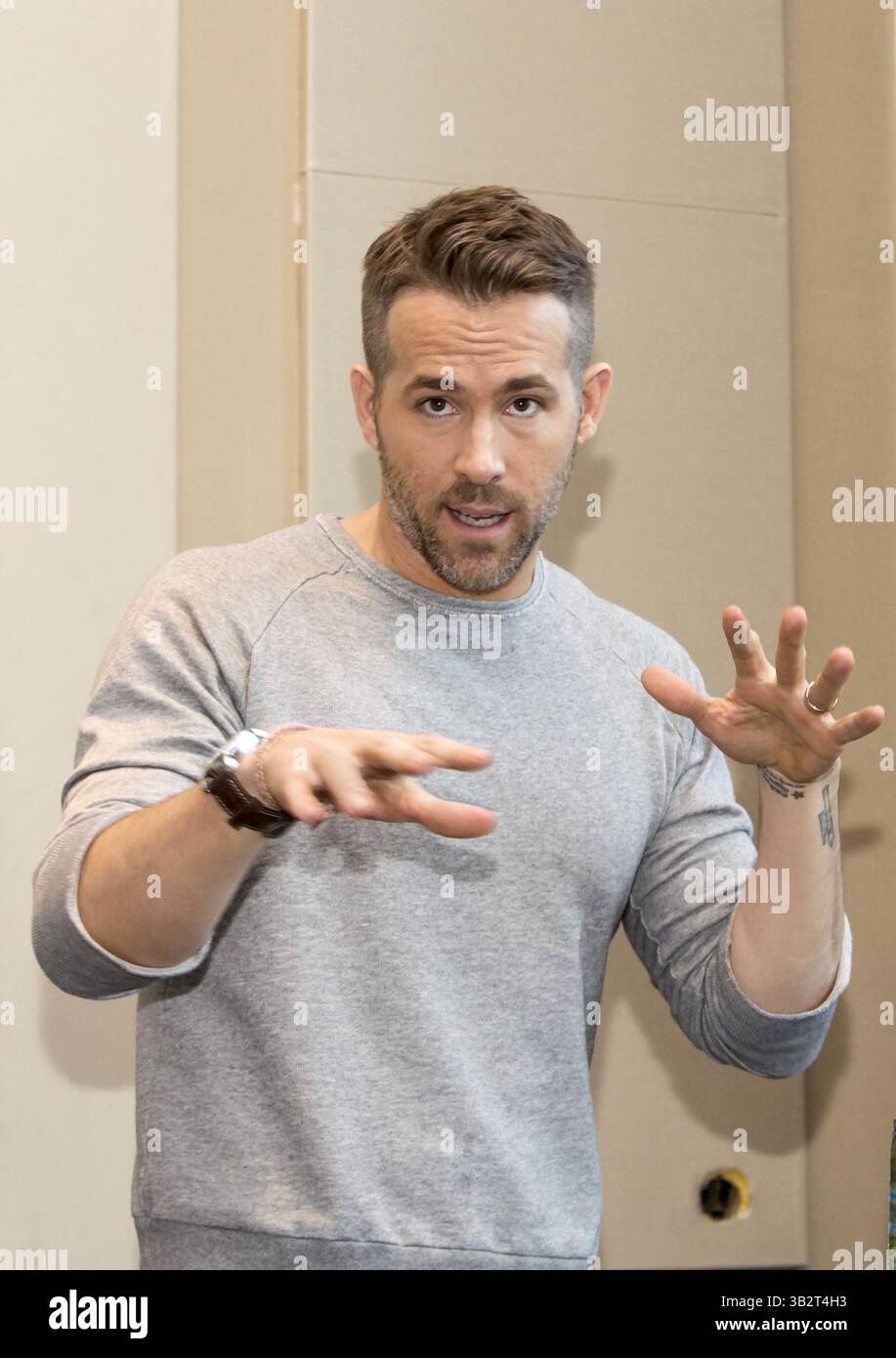 Ryan Riddles Actor February 8, 2016 - Hollywood, California, U.S. - RYAN REYNOLDS promotes ...