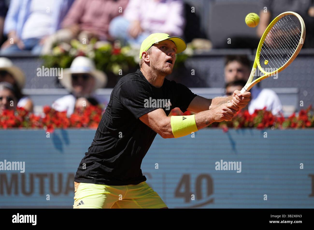 Alejandro Davidovich Fokina of Spain in action against Alexander Zverev ...