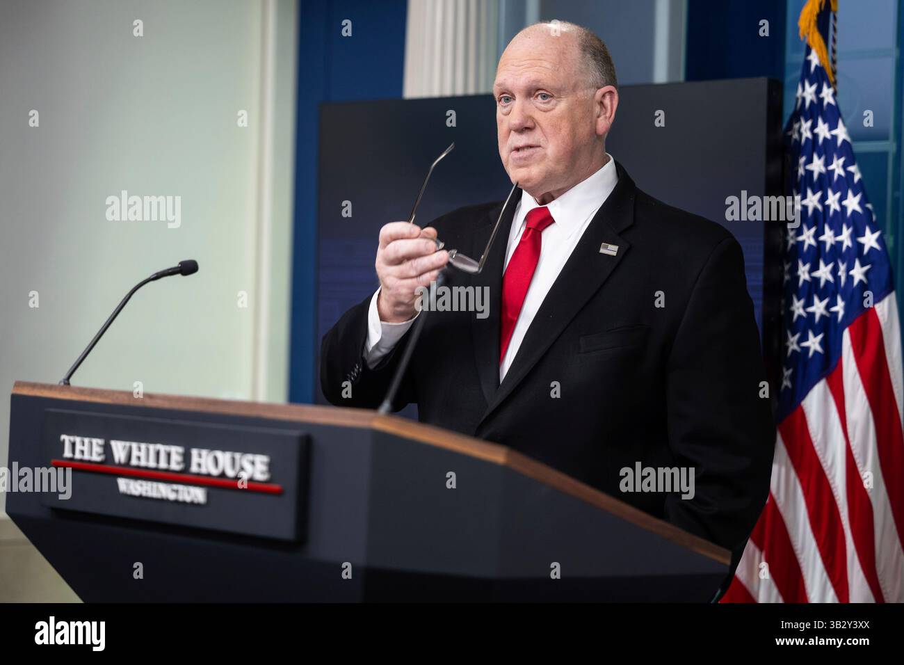 White House border czar Tom Homan speaks during a press briefing at the ...