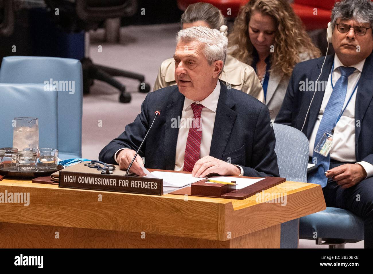 New York, USA. 28th Apr, 2025. Filippo Grandi, United Nations High ...