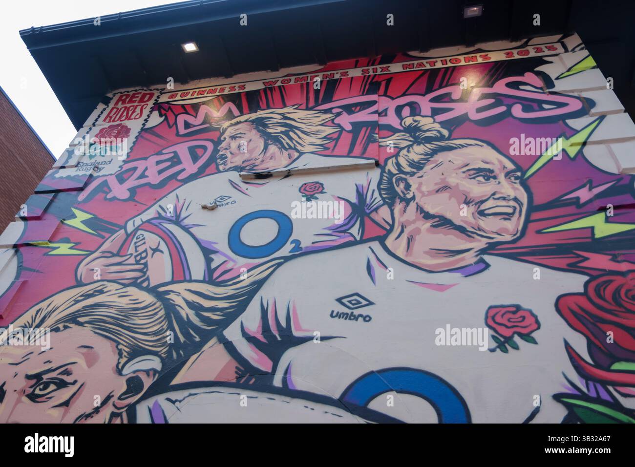 Caption: London, UK. 26th April 2025. The Red Roses mural by Murwalls ...