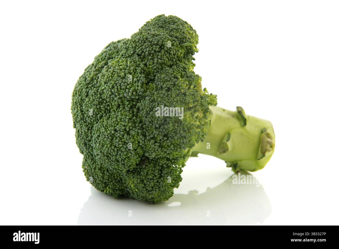 Chunk fresh green Broccoli isolated over white background Stock Photo