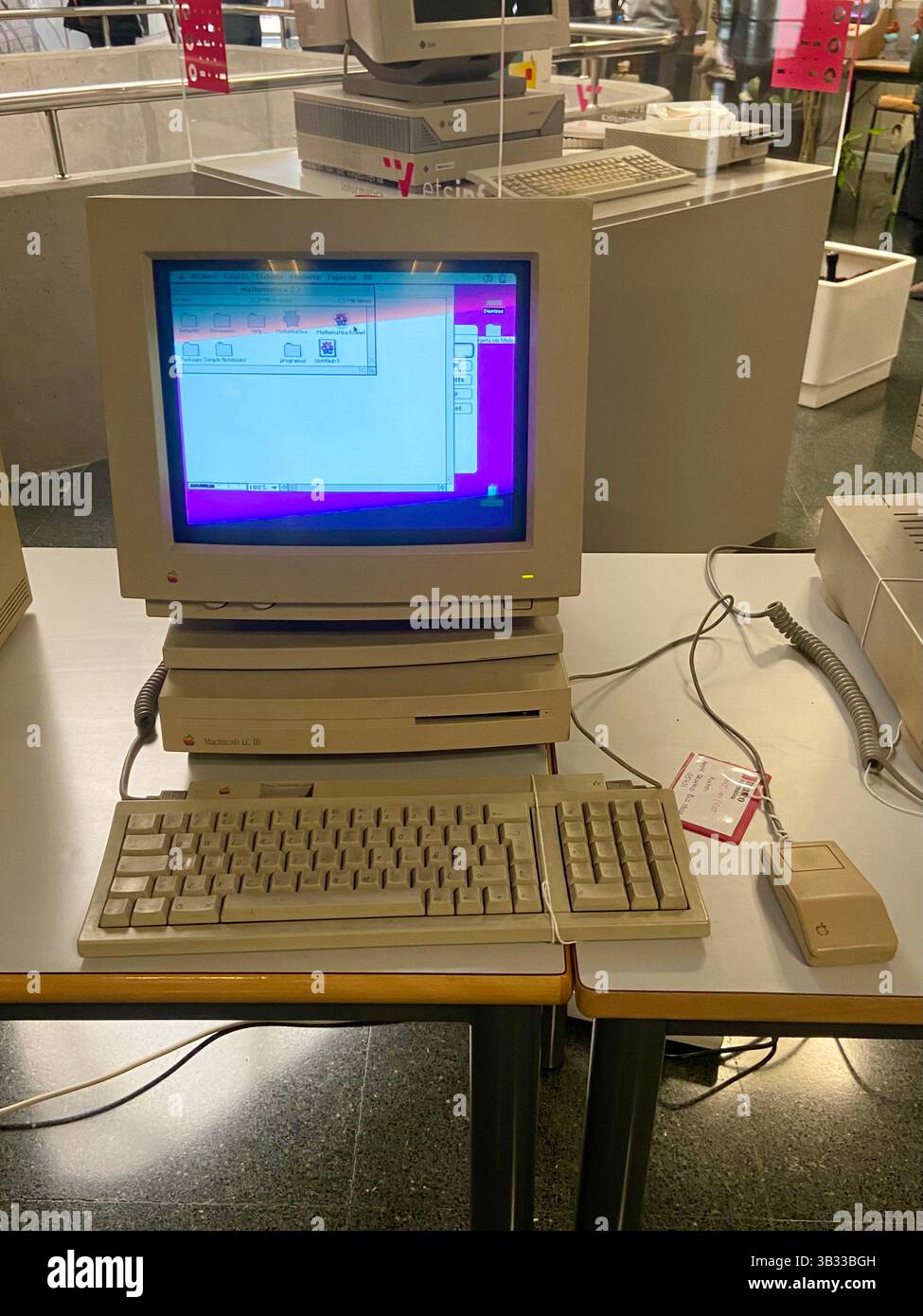 Valencia, Spain - April 12 2025: Vintage Macintosh LC III Computer ...