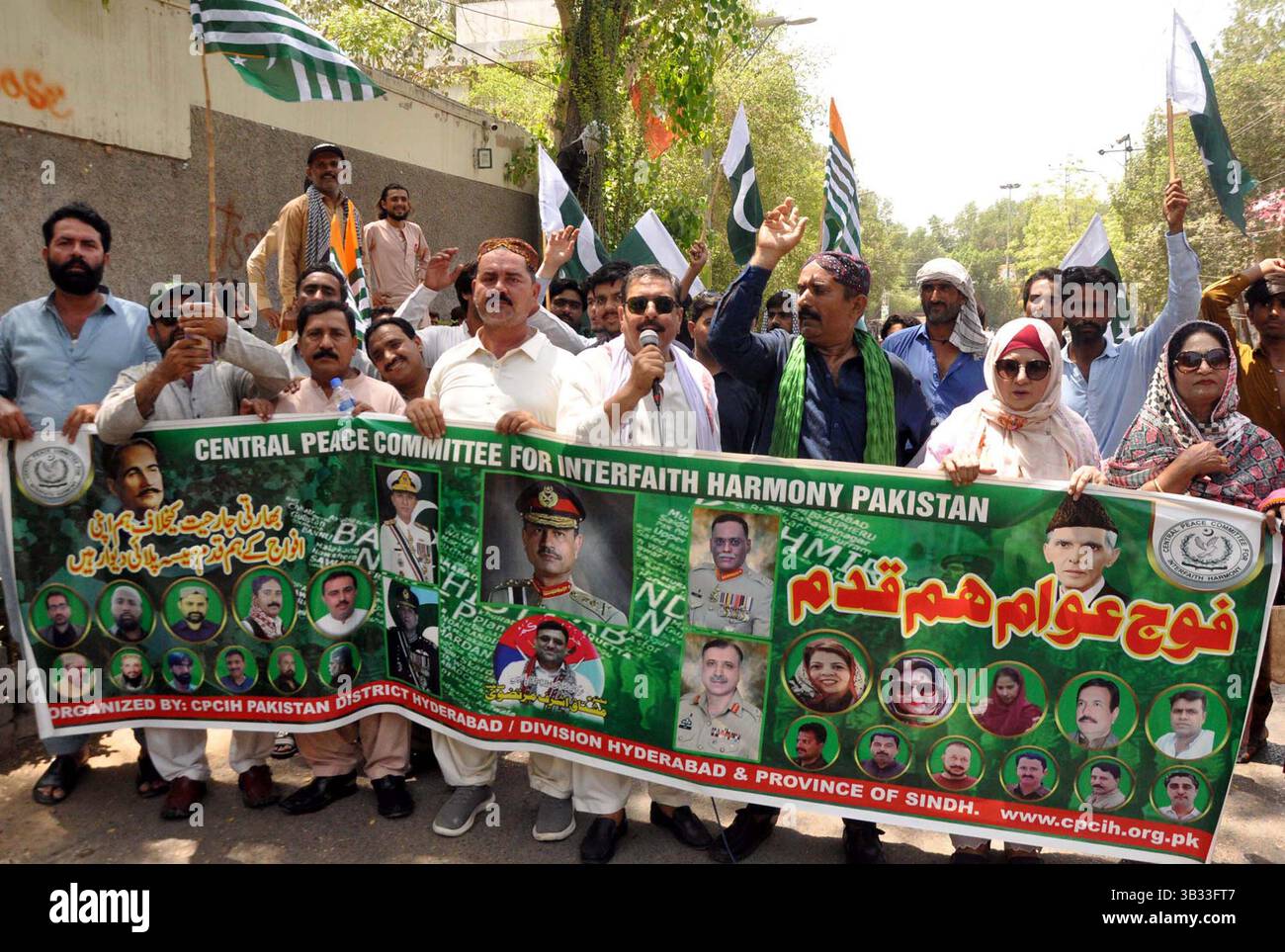 Members of Central Peace Committee for Interfaith Harmony are holding ...