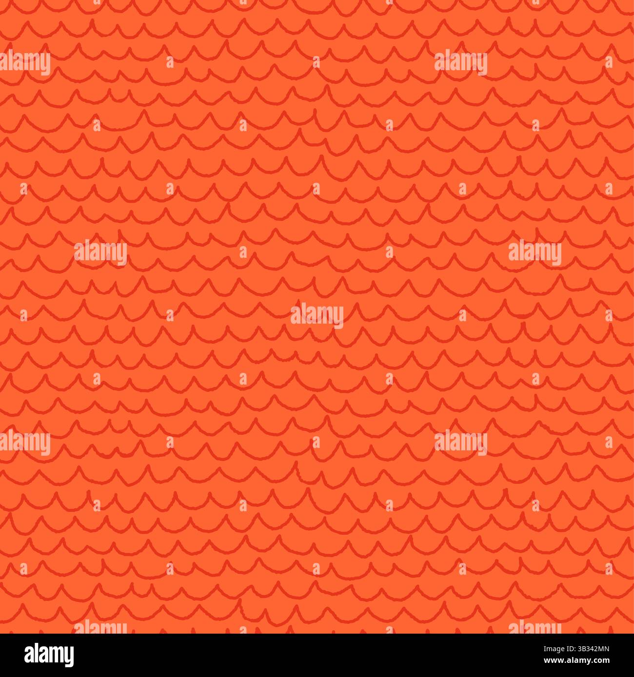 Abstract fish scale seamless pattern in orange and red colors. Vector ...