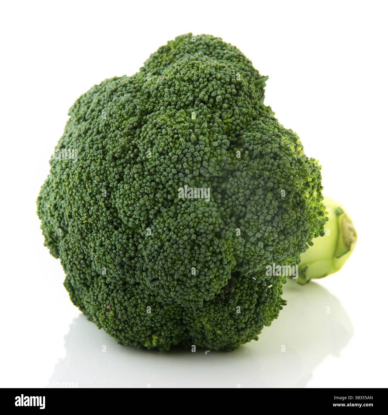 Chunk fresh green Broccoli isolated over white background Stock Photo
