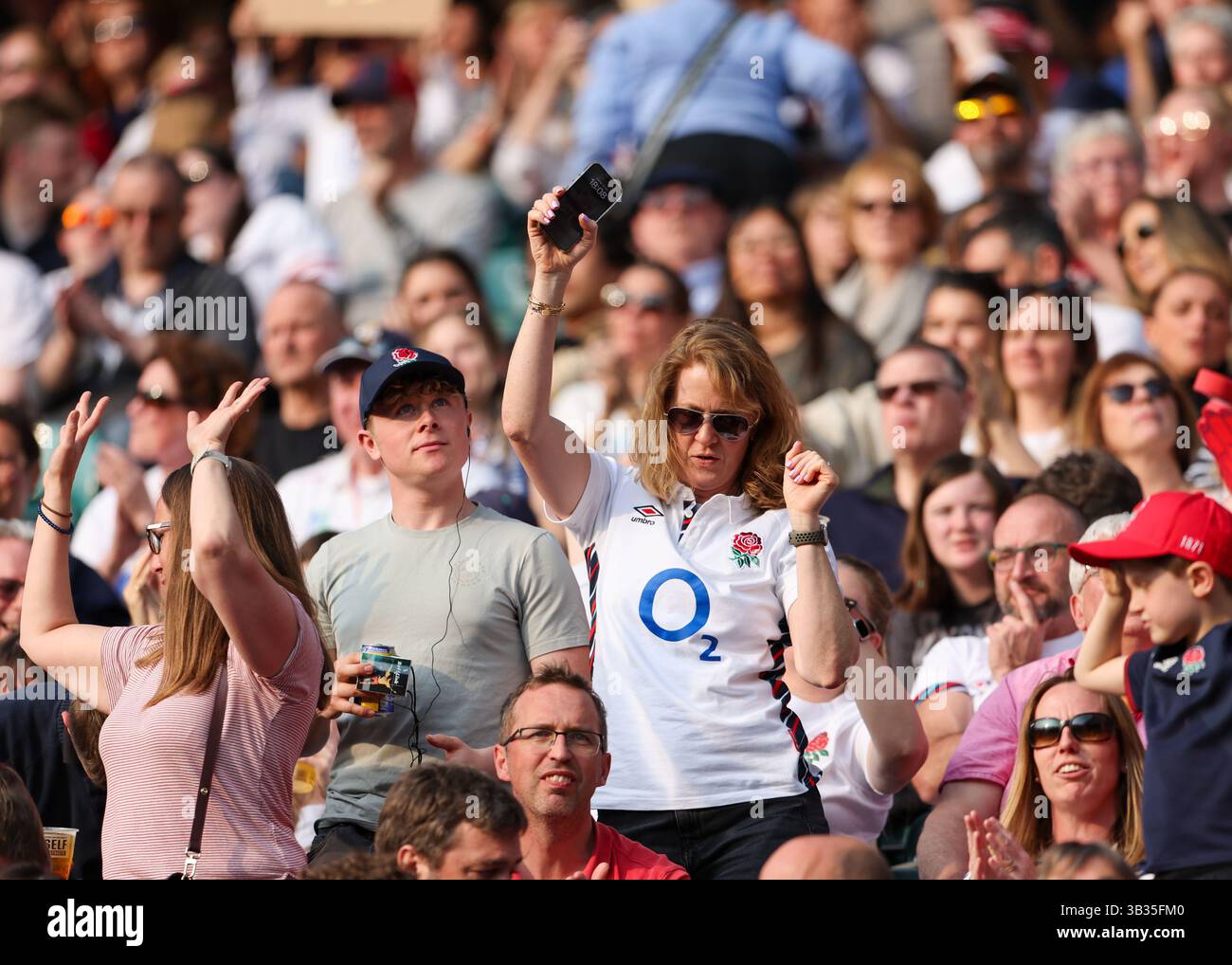 Caption: London, UK. 26th April 2025. England fans during the England v ...