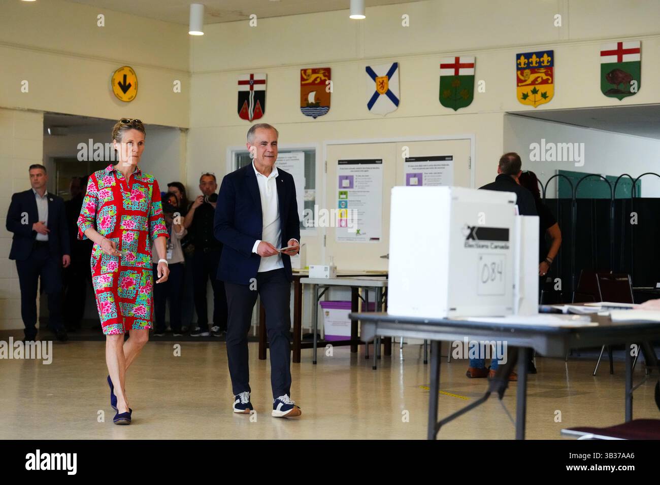 Canada's new Prime Minister and Liberal Leader Mark Carney and wife