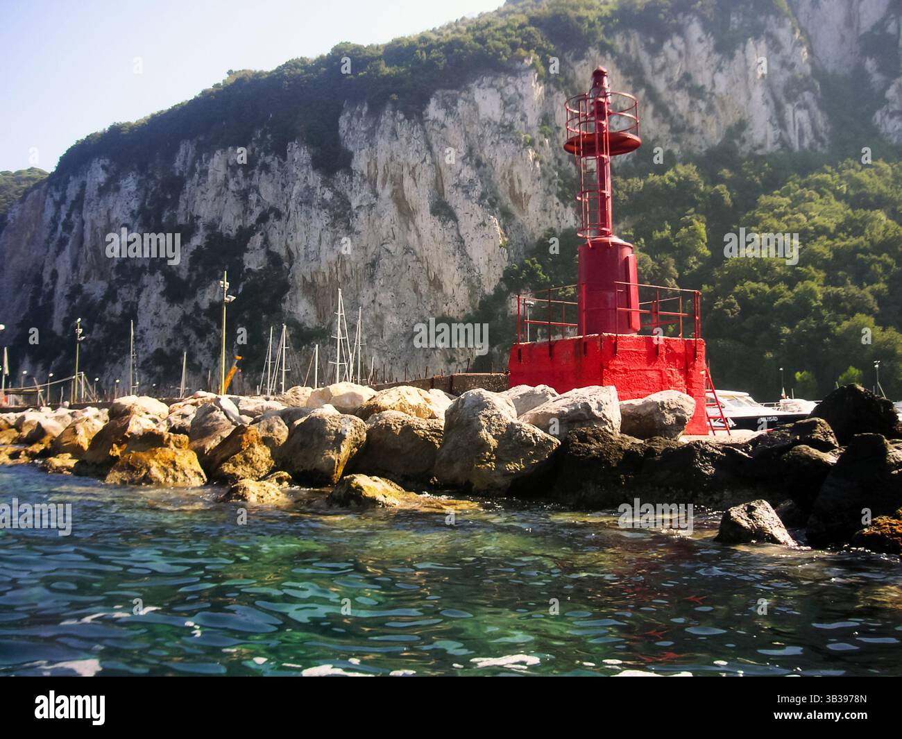 Promenade and lighthouse on the island of Capri. Italy, Capri Stock ...