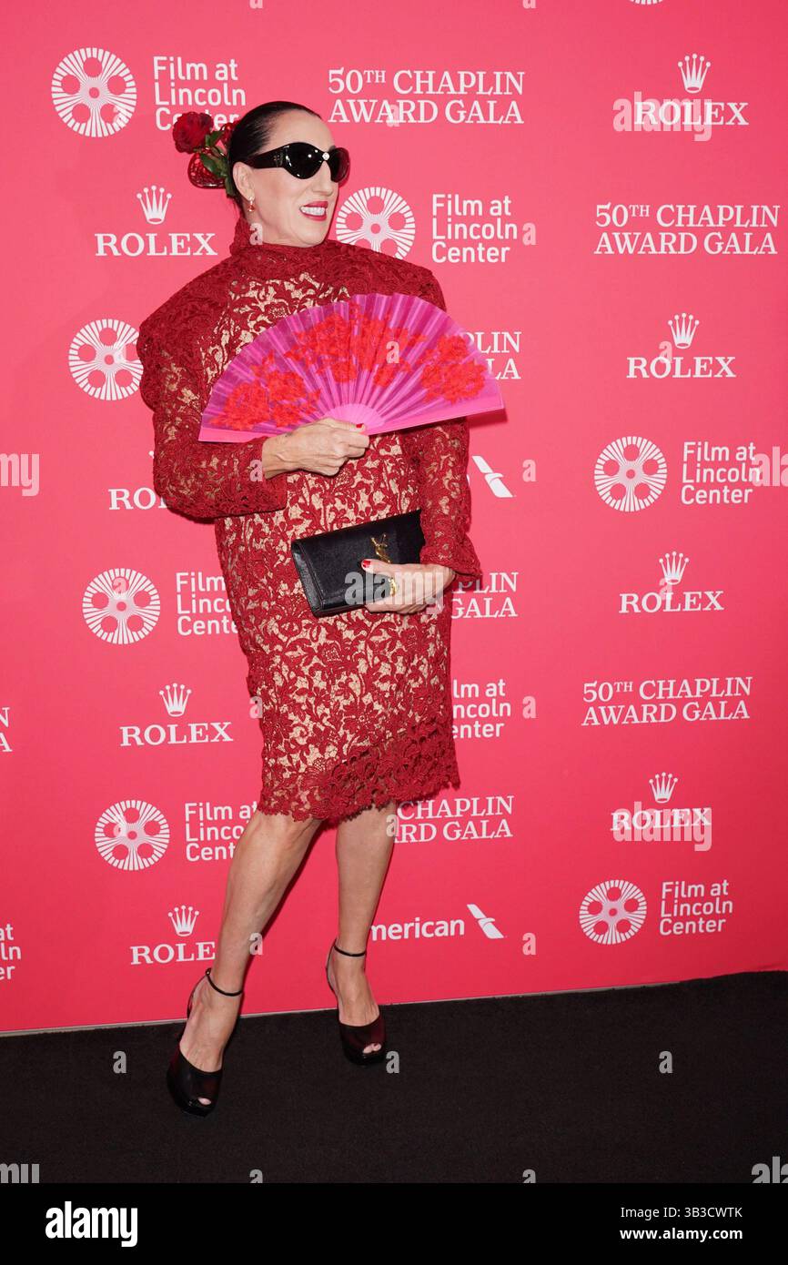 Ny. 28th Apr, 2025. Rossy De Palma at arrivals for 50th Chaplin Award Gala, Alice Tully Hall at Lincoln Center, New York, NY, April 28, 2025. Credit: Kristin Callahan/Everett Collection/Alamy Live News Stock Photo