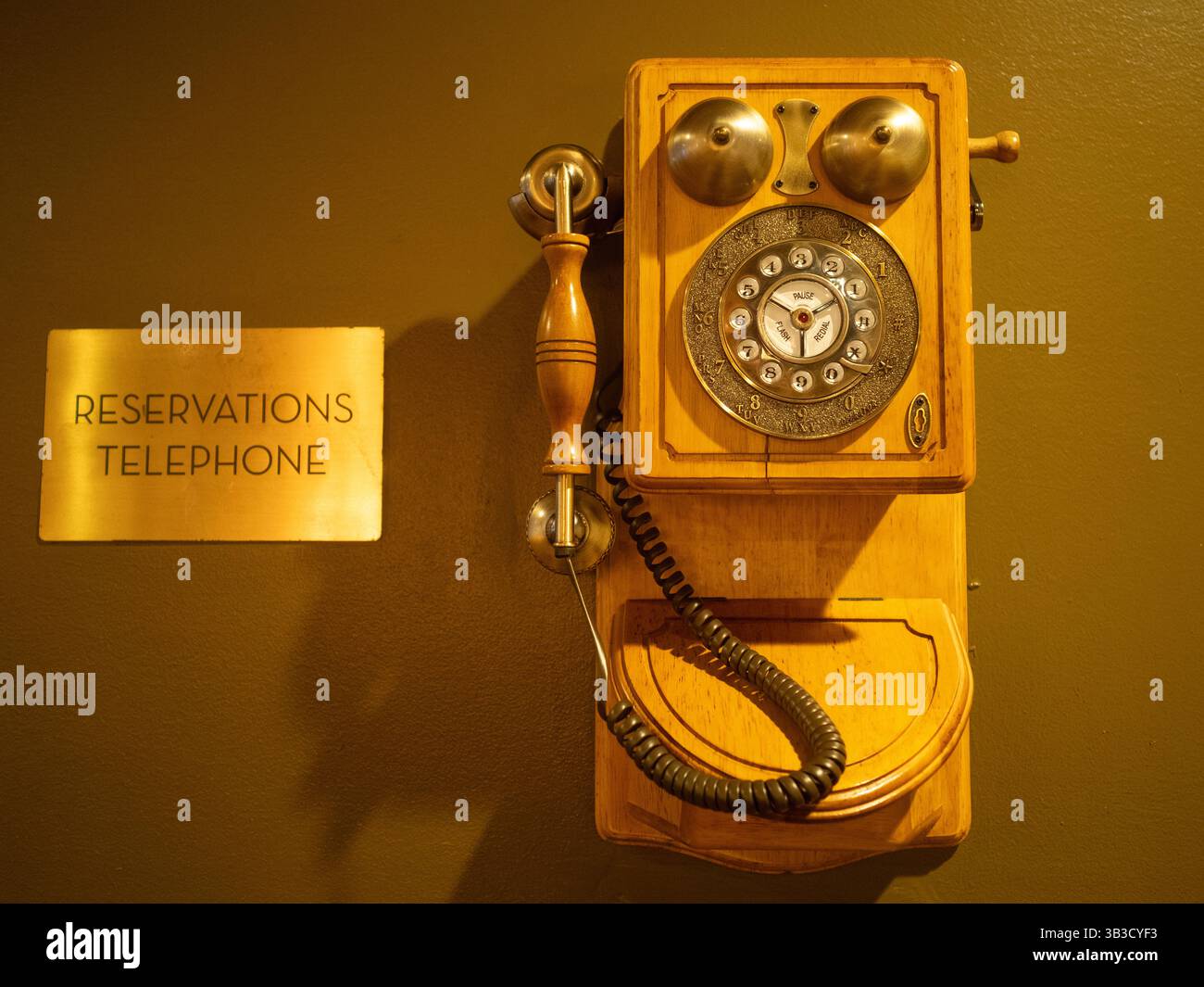 Telephone on wall vintage hi-res stock photography and images - Alamy