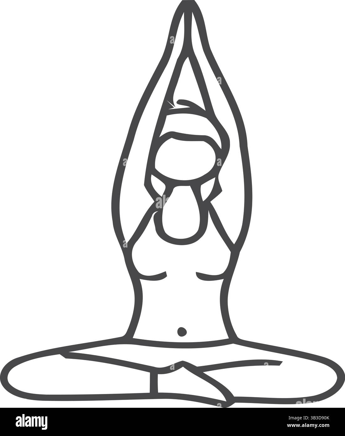 Yoga themed drawing hi-res stock photography and images - Alamy