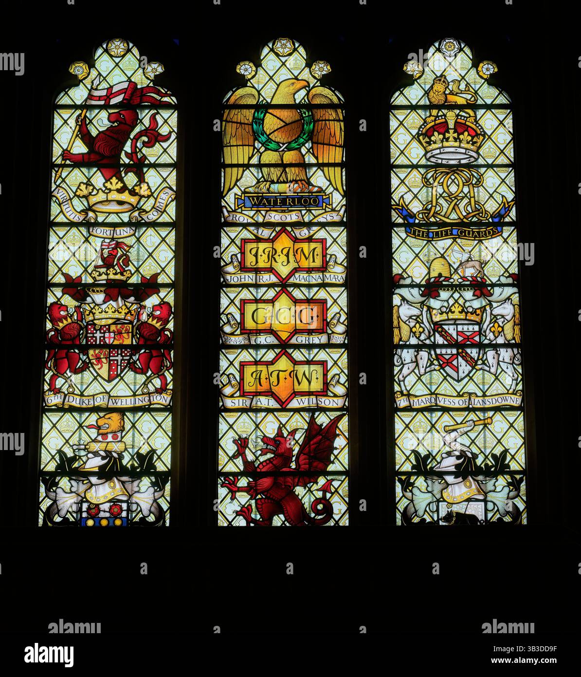 Stained glass window at Westminster Hall (dating from 1099), Houses of ...