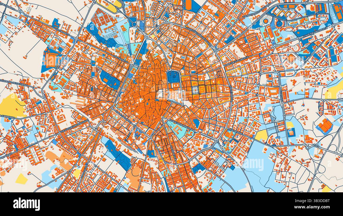 Lecce map hi-res stock photography and images - Alamy, image size:1300x821