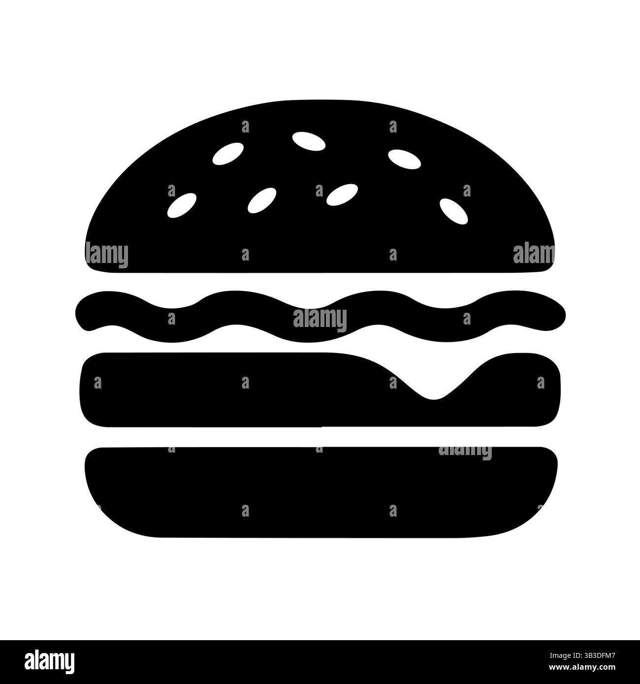 Burger silhouette vector design fast food Stock Vector Image & Art - Alamy