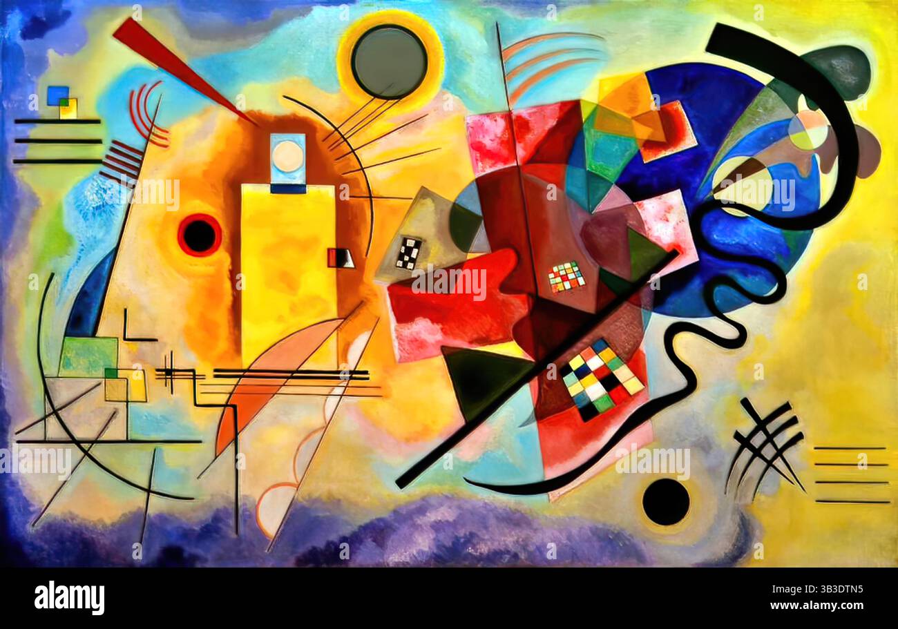 Yellow Red Blue 1925/カンディンスキー/アートポスター Yellow, Red, Blue, 1925 by Vassily Kandinsky - 36 X 47