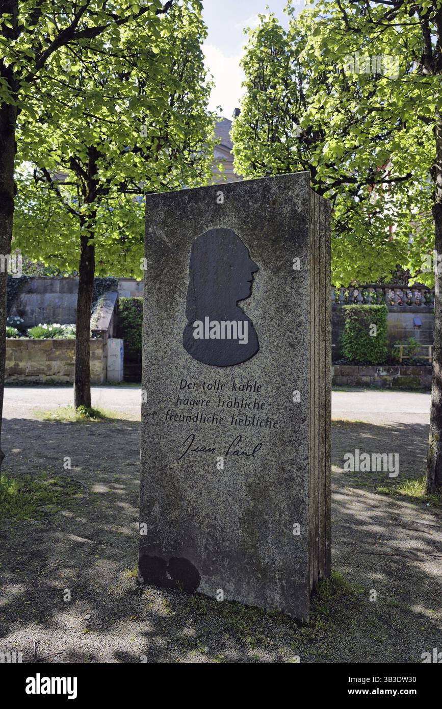 A monument in Bayreuth to the famous German writer and poet Jean Paul ...