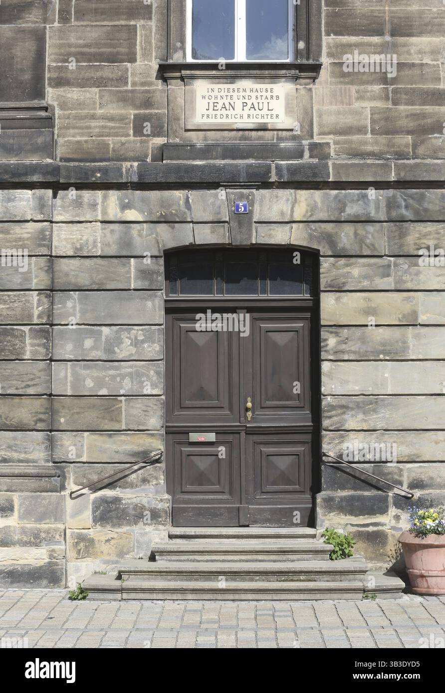The house in Bayreuth where the famous German writer and poet Jean Paul ...
