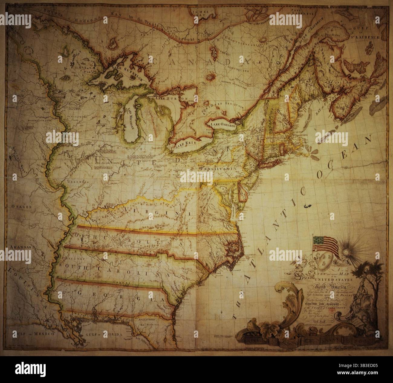 1783 usa map hi-res stock photography and images - Alamy