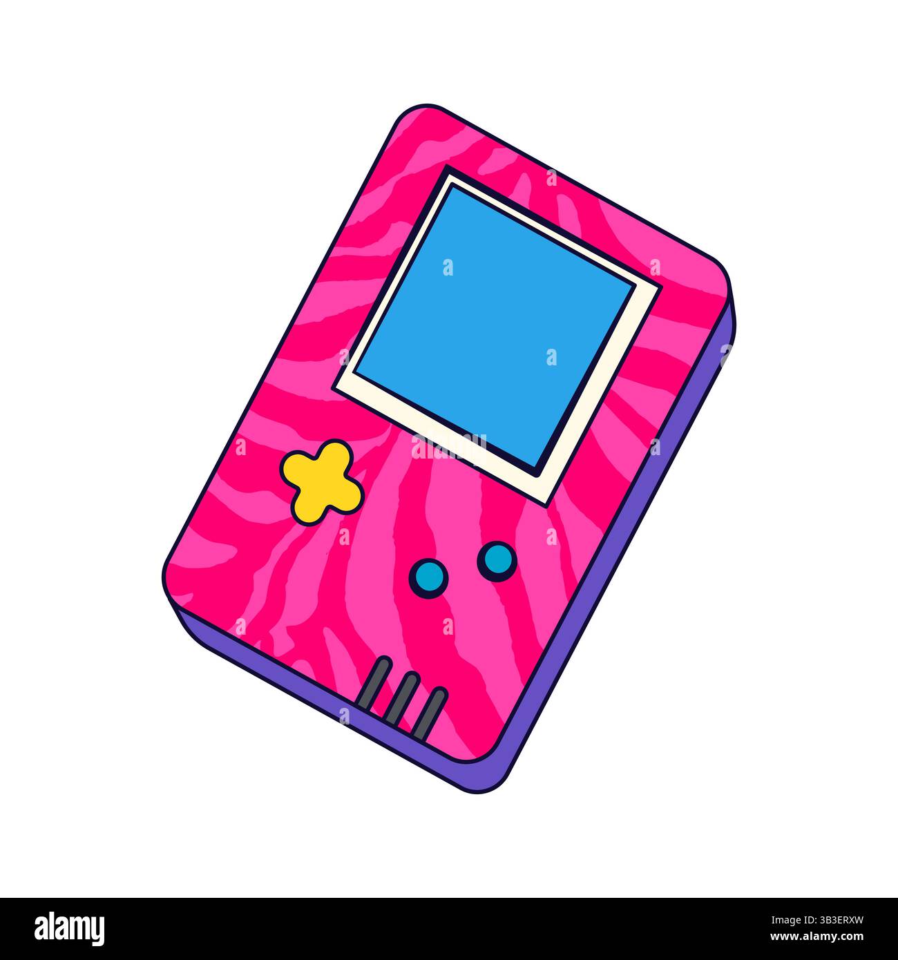 Vector tetris game or handheld brick gaming gadget for gamer. Pop art ...
