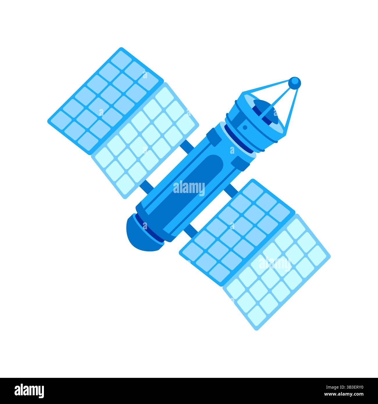 Orbital Satellite Collecting Data With Solar Panels Stock Vector Image Orbital satellite collecting data with solar panels stock vector image