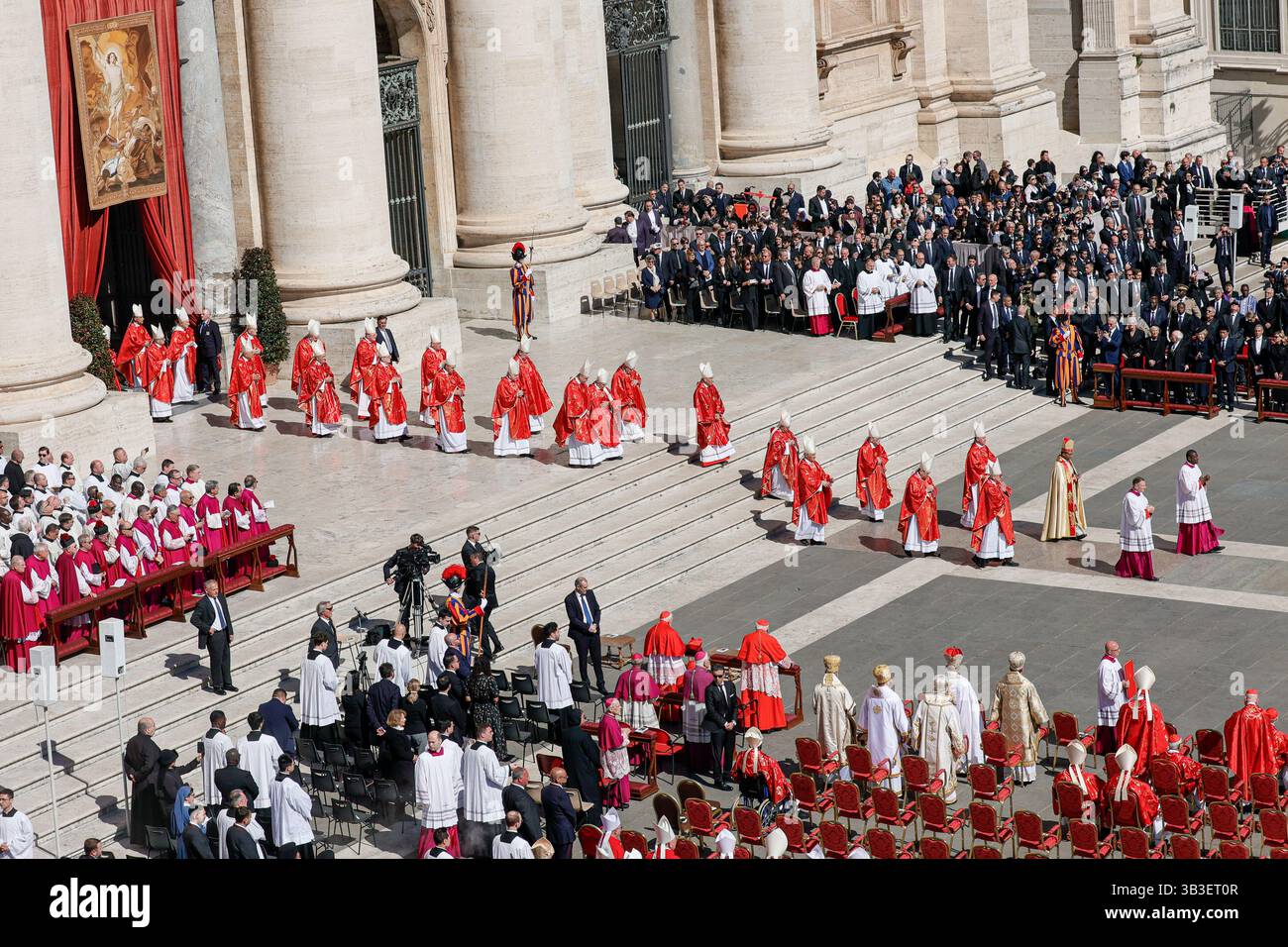 Father In Roma Rome, Italy, 26th April 2025, Vatican city: The entrance of the ...