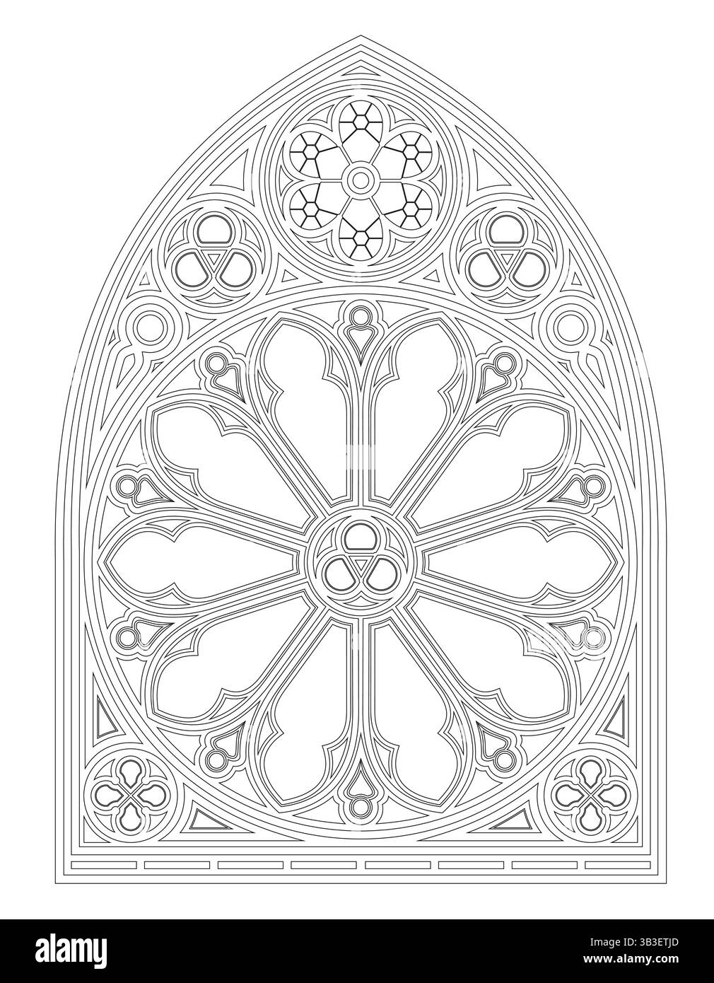 Church windows gothic arch Cut Out Stock Images & Pictures - Alamy