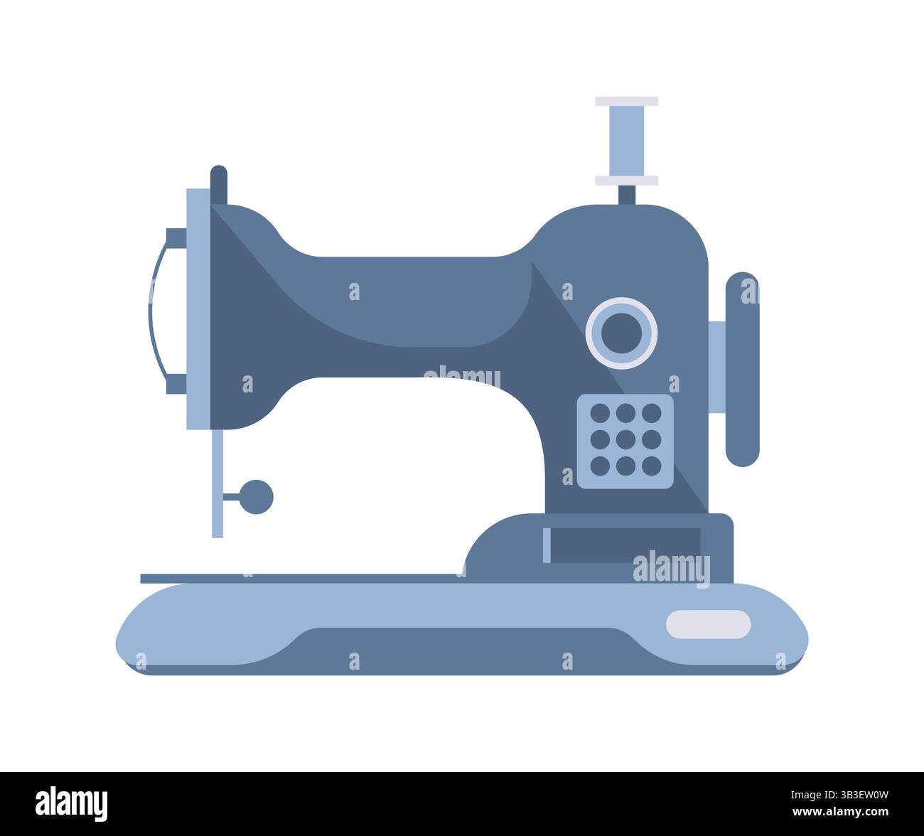 Vintage Sewing Machine Ready for Crafting and Tailoring Stock Vector