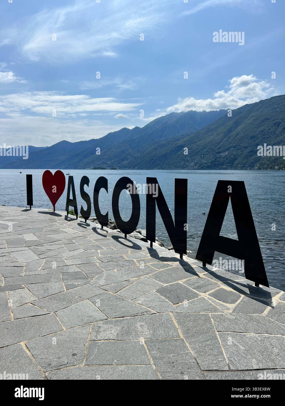 I love Ascona - Smartphone Captured Stock Image