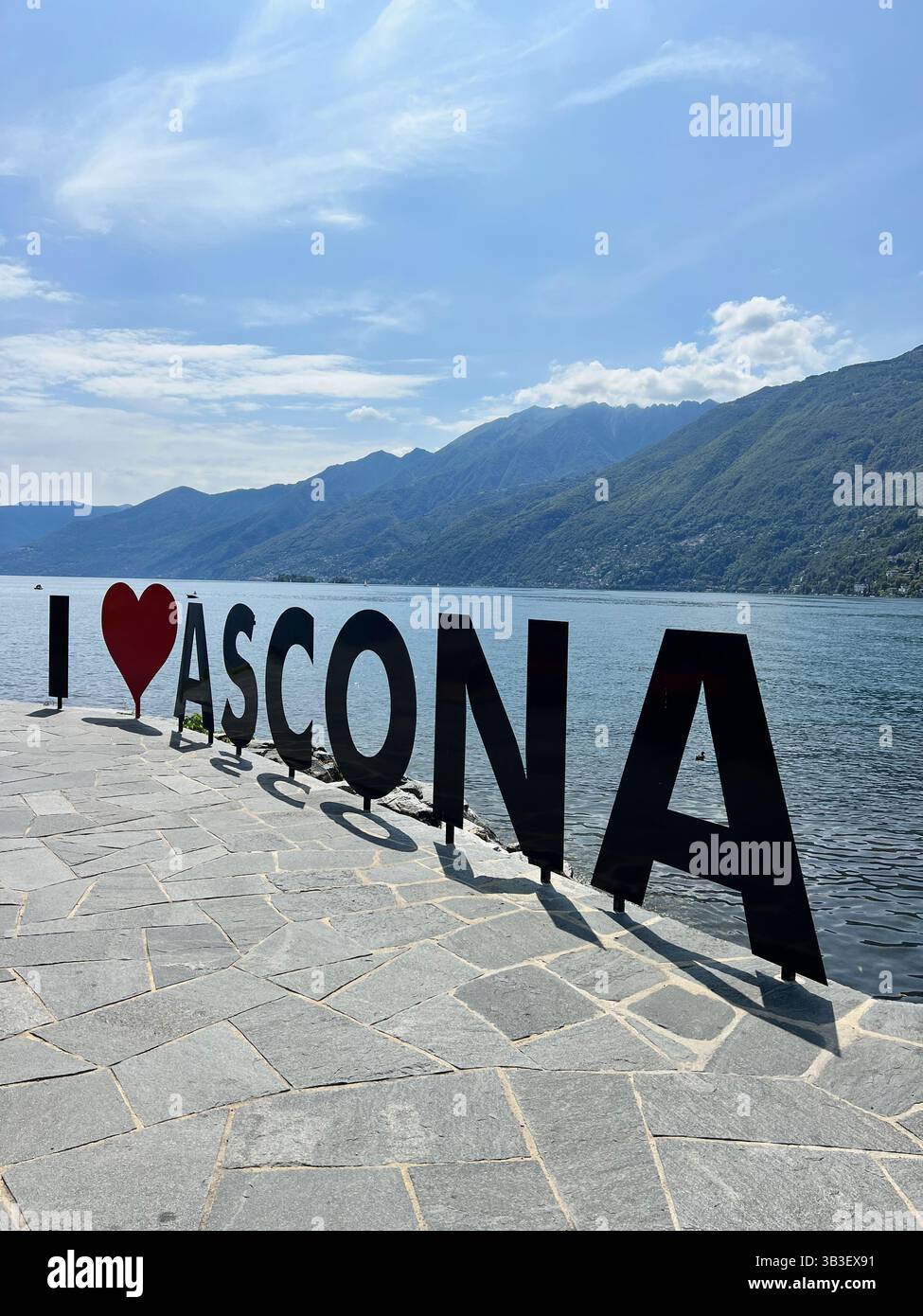 I love Ascona - Smartphone Captured Stock Image