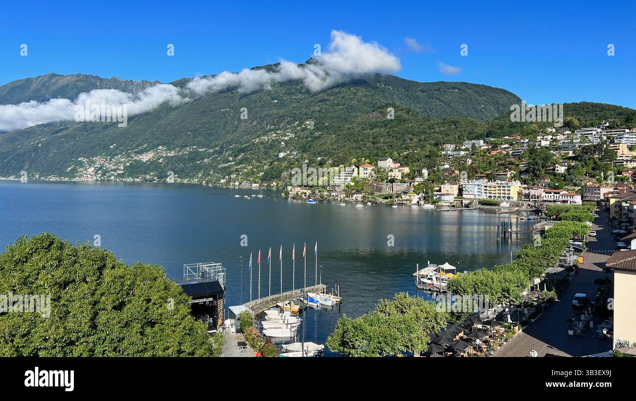Ascona Lake View Switzerland - Smartphone Captured Stock Image