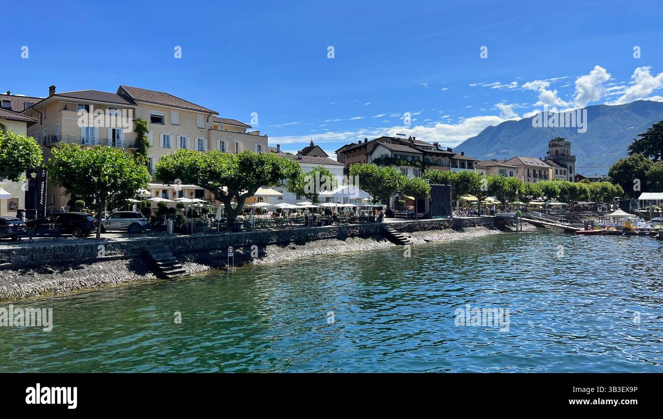 Ascona Lake View Switzerland - Smartphone Captured Stock Image