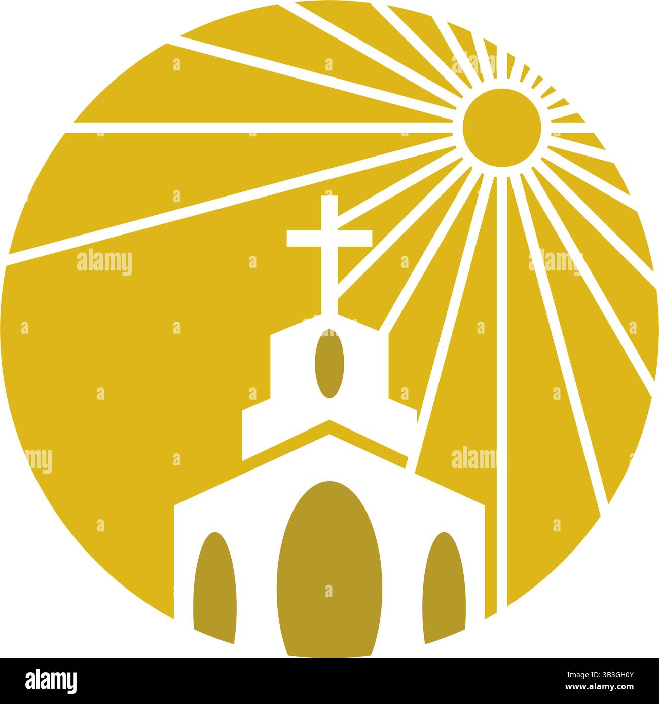 Church symbol logo design template Stock Vector