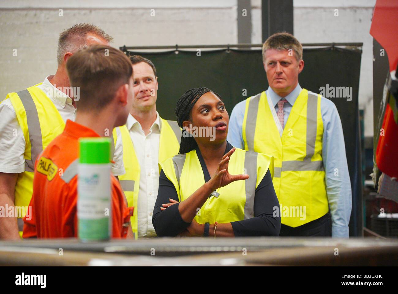Conservative Party leader Kemi Badenoch during her visit to TH White ...