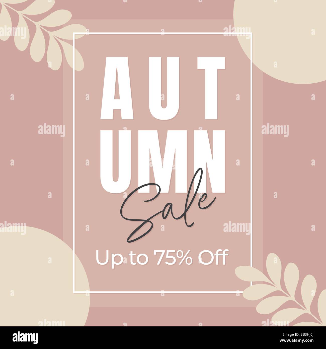 Autumn sale poster design flat vector illustration Stock Vector Image ...