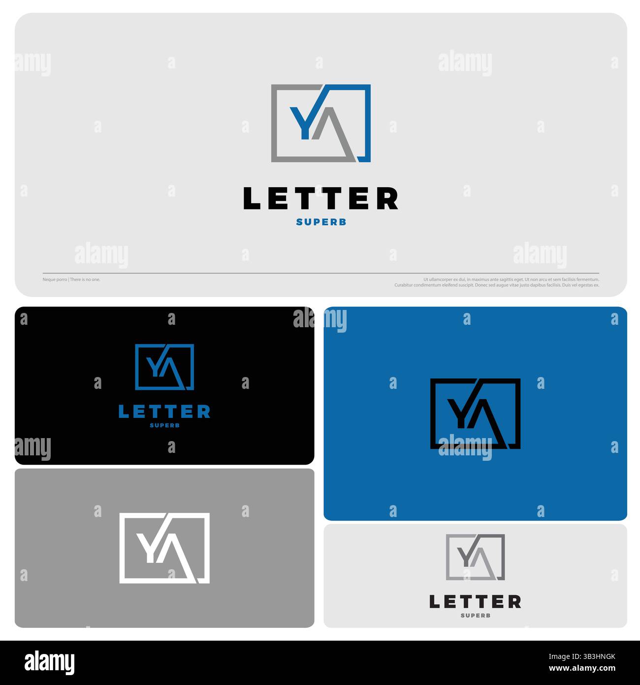 initial letter ya icon logo design template Stock Vector