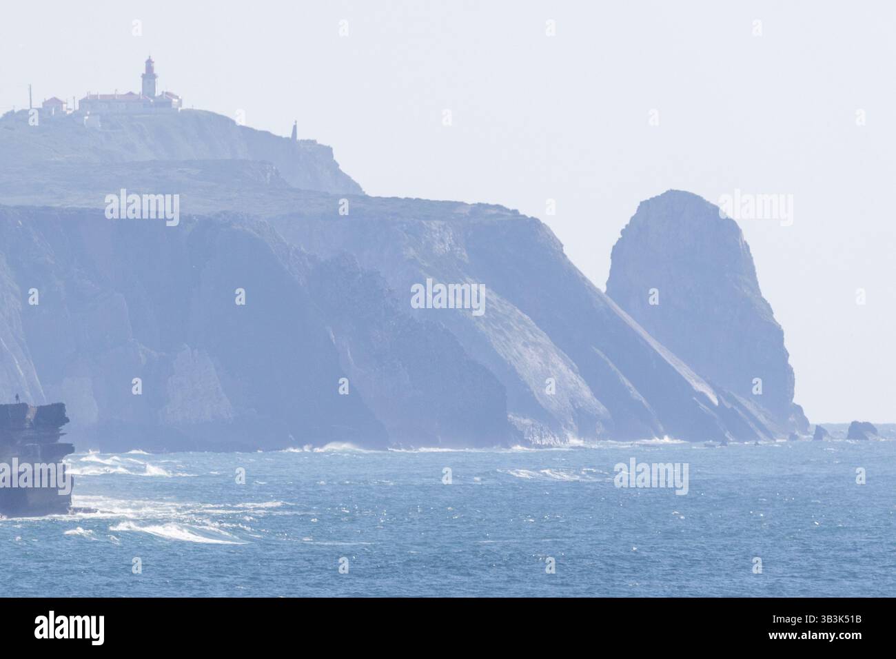 Scenic view of cabo da roca, the westernmost point of continental ...