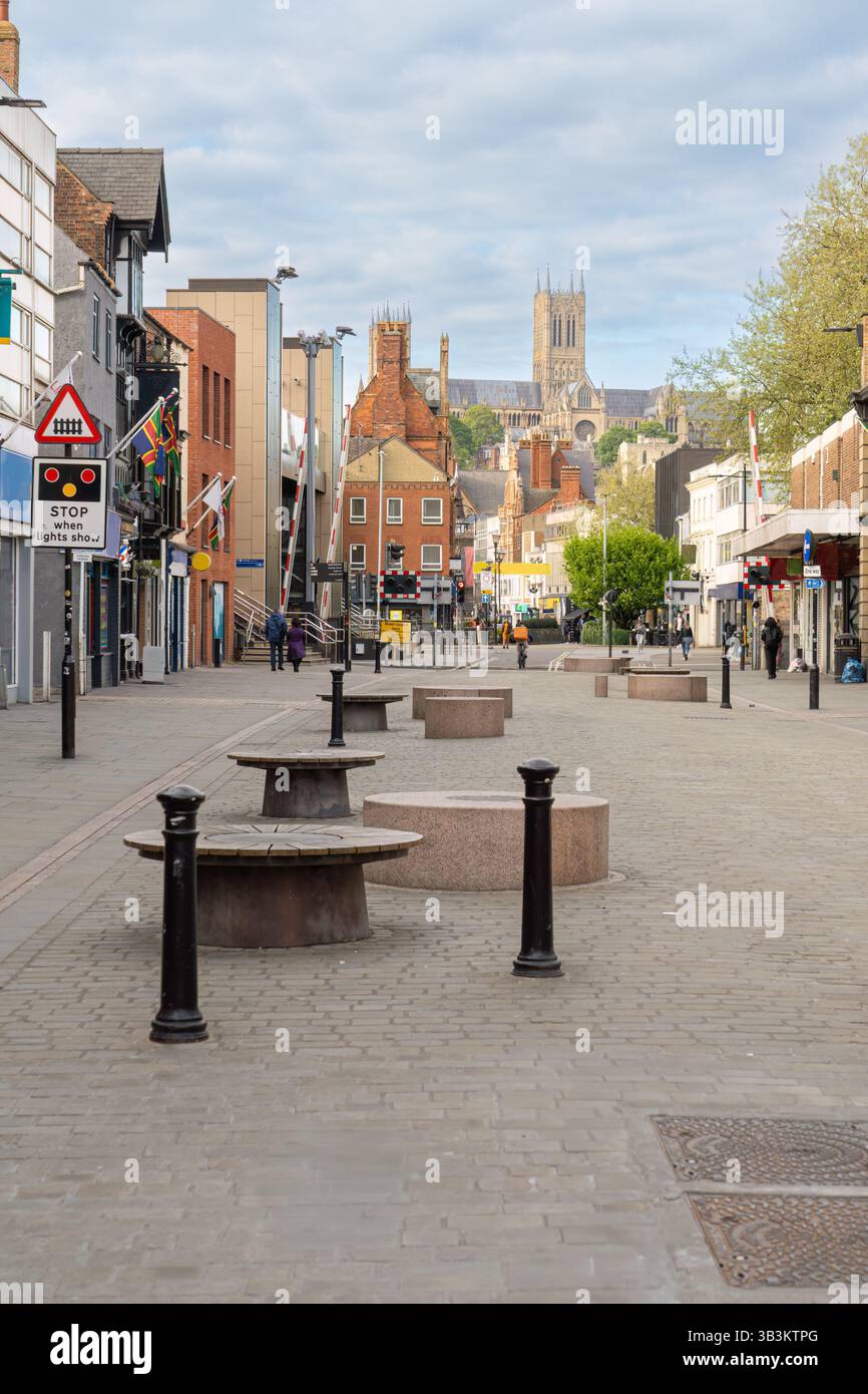 The High Street in Lincoln Stock Photo