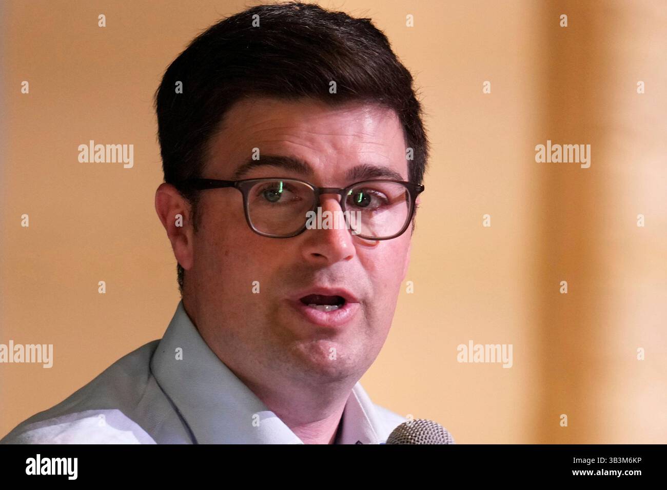 Pittsburgh mayoral candidate Corey O' Connor speaks at a candidate's