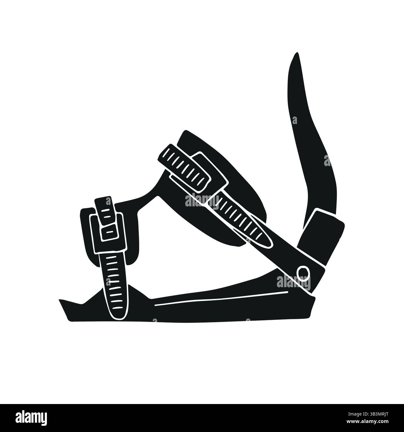 Vector hand drawn sketch doodle snowboard boot Stock Vector