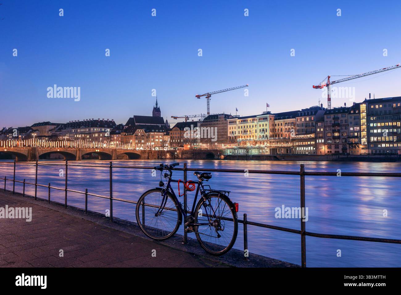 Rhine river bridge promenade basel hi-res stock photography and images ...
