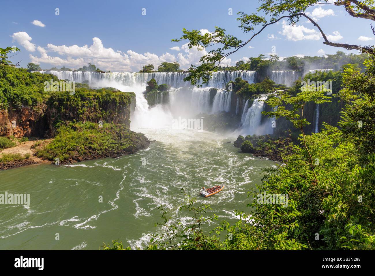 Beautiful view of the Iguazu Falls in Misiones, Argentina. Stock Photo