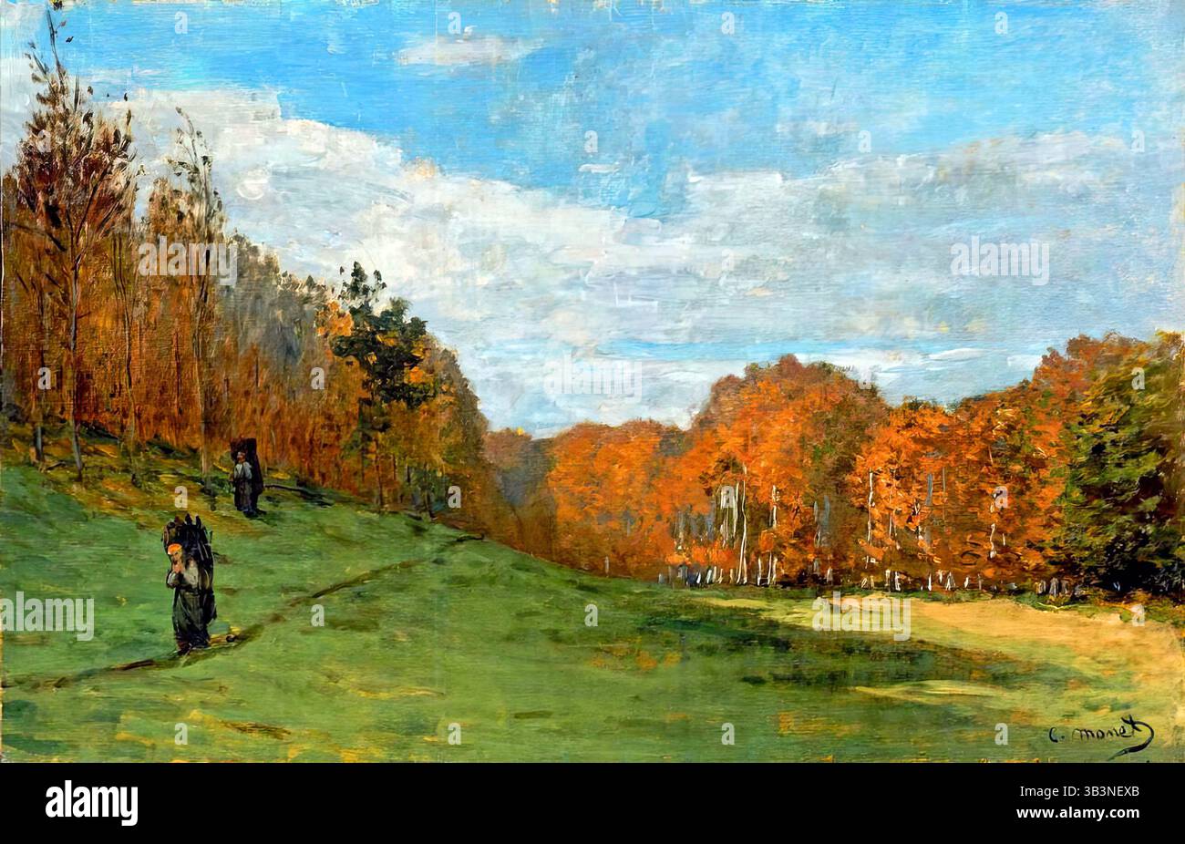 forest of fontainebleau'; monet hi-res stock photography and