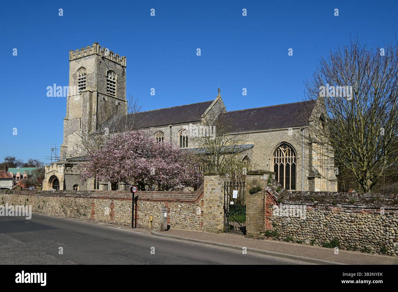 The Parish Church of St Nicholas, Church Street, Wells-next-the-Sea, Norfolk, England, UK Stock Photo