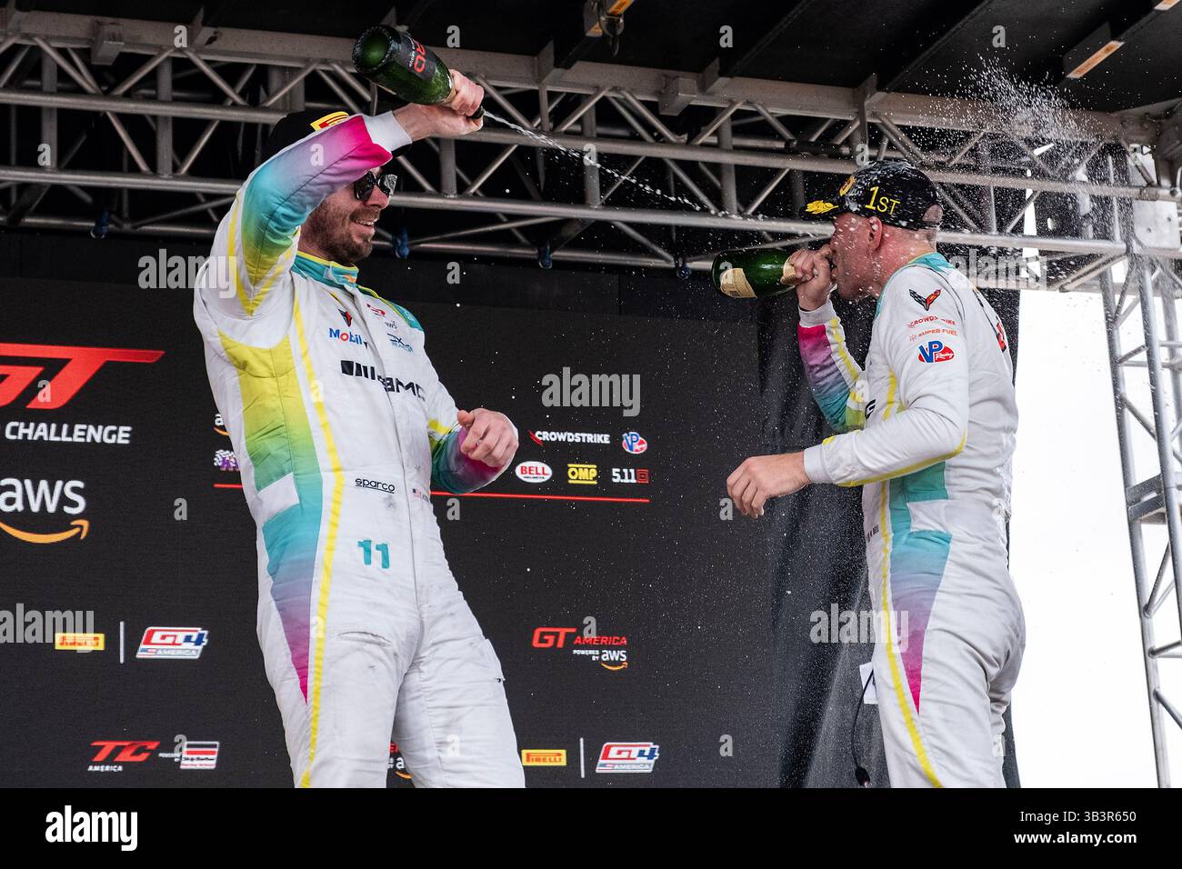 The Americas. 26th Apr, 2025. Blake McDonald (11) driver 1 and Matt ...