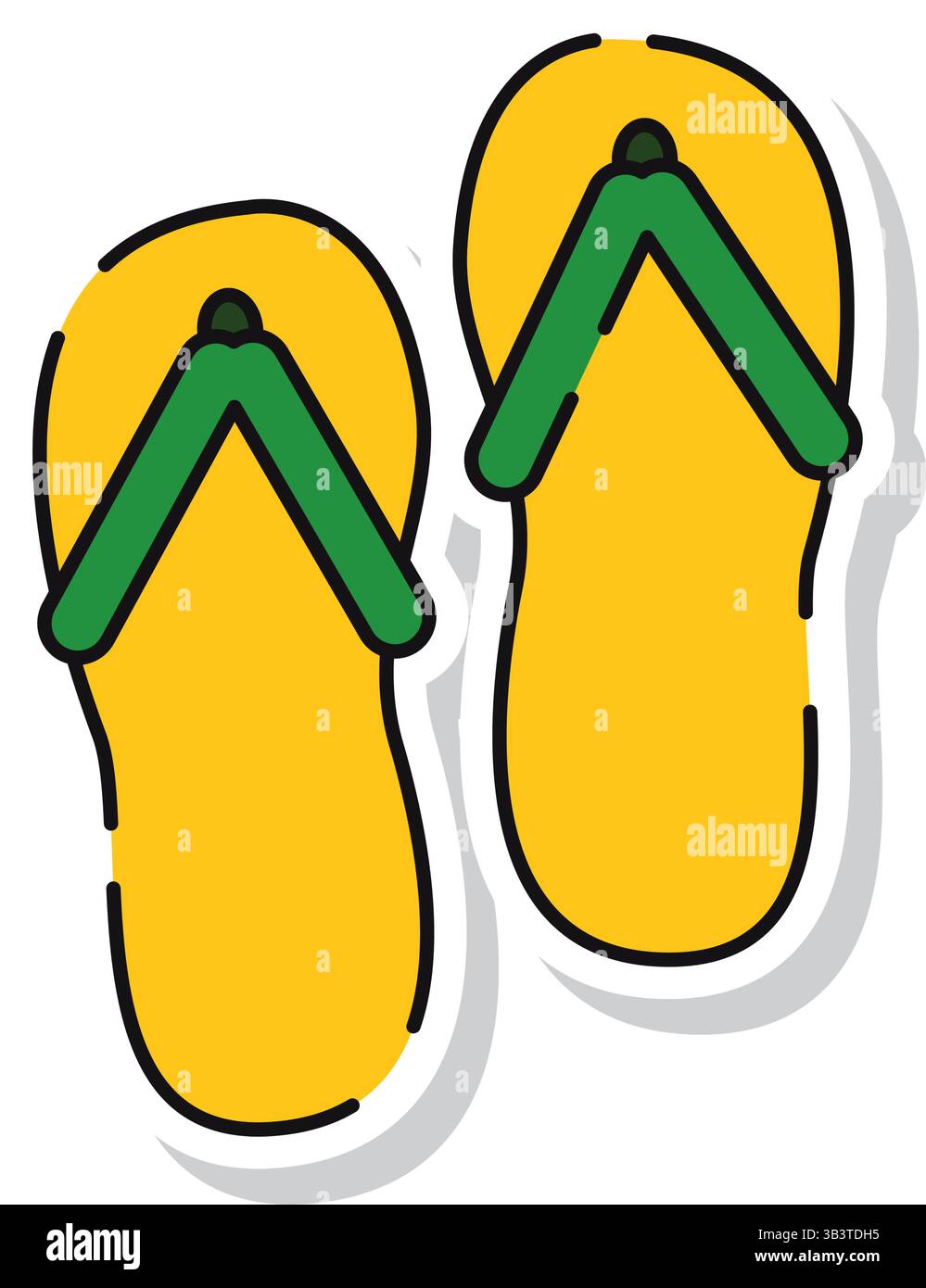 Brazilian beach flip flops. Vector illustration Stock Vector Image ...