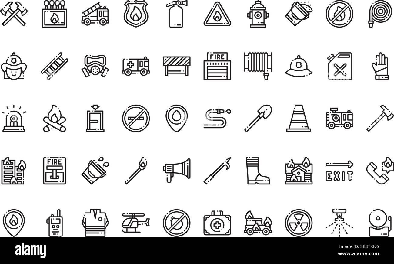 Firefighter icons Simple vector icon. Illustration symbol design ...